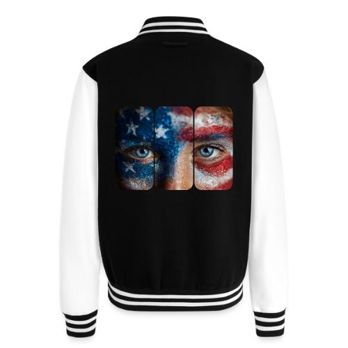 USA: Stars in Her Eyes - Unisex College Sweat Jacket