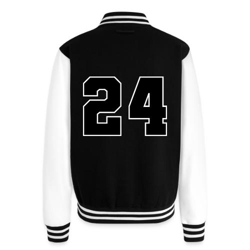 Varsity Number 24 College Font - Unisex College Sweat Jacket