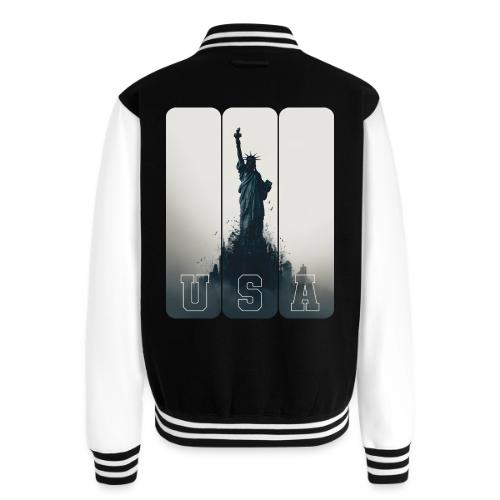 USA: Liberty Rising Over Manhattan - Unisex College Sweat Jacket
