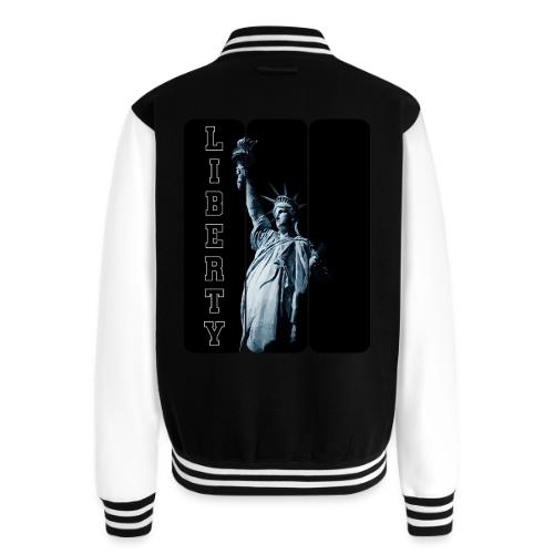 USA: Vertical Liberty - Unisex College Sweat Jacket