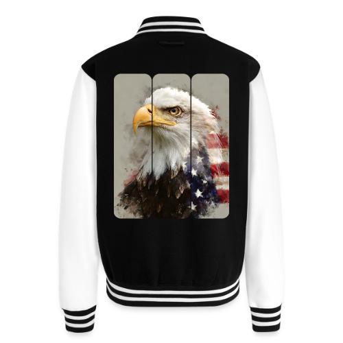 USA: Eagle of the Free - Unisex College Sweat Jacket