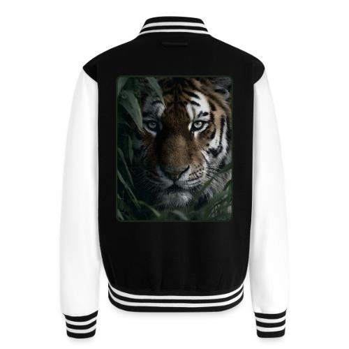 Tiger Jungle Eyes Wildlife Design - Unisex College Sweat Jacket