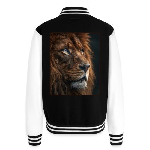 Lion Portrait Majestic Wildlife Design - Unisex College Sweat Jacket