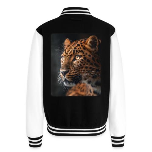 Amur Leopard Face Wildlife Design - Unisex College Sweat Jacket