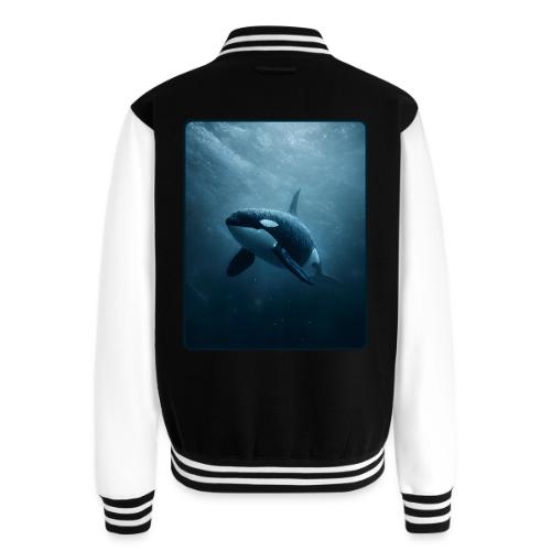 Orca Ocean Wildlife Design - Unisex College Sweat Jacket