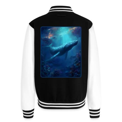 Humpback Whale Ocean Reef Design - Unisex College Sweat Jacket