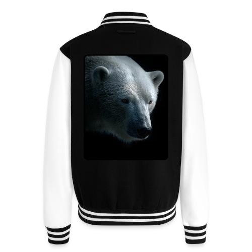Polar Bear Close-Up Wildlife Design - Unisex College Sweat Jacket