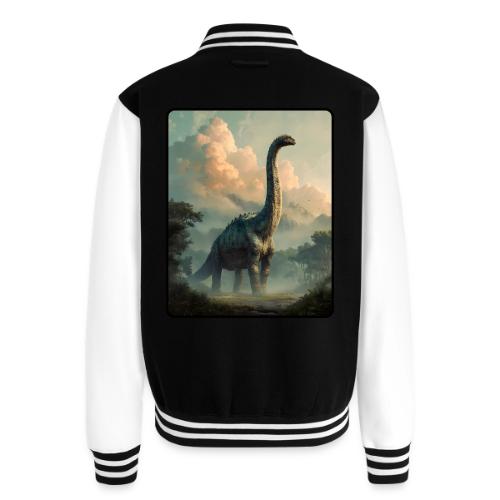 Brachiosaurus Prehistoric Scene Design - Unisex College Sweat Jacket