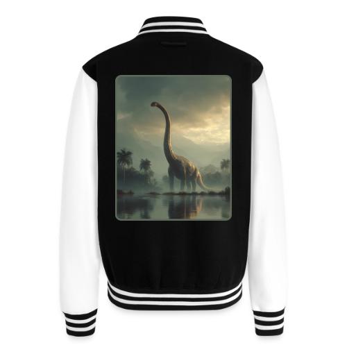 Brachiosaurus Misty Lake Design - Unisex College Sweat Jacket