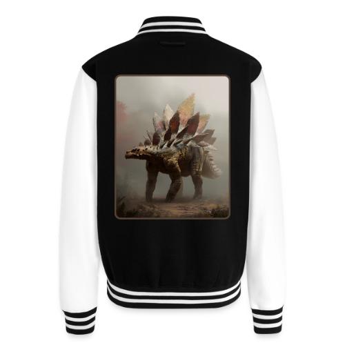 Stegosaurus Misty Forest Design - Unisex College Sweat Jacket