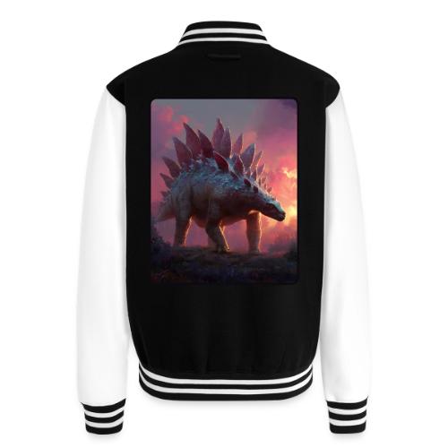 Stegosaurus Sunset Forest Design - Unisex College Sweat Jacket