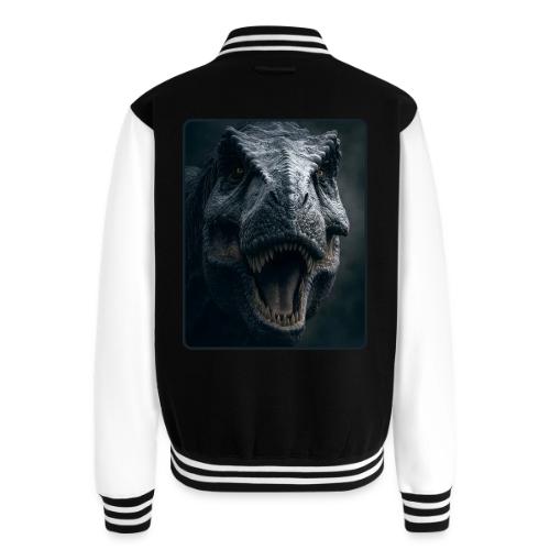 T Rex Cinematic Close-Up Design - Unisex College Sweat Jacket
