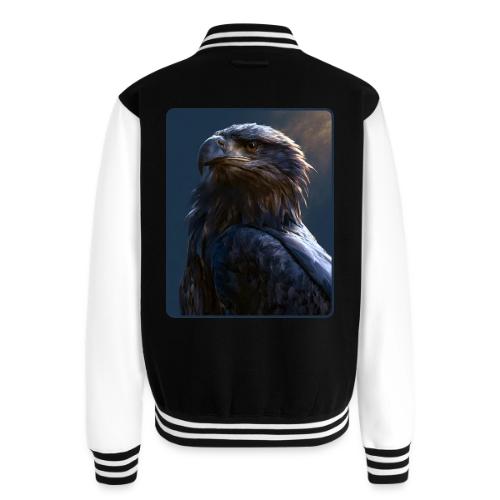 Majestic Eagle Cinematic Portrait Design - Unisex College Sweat Jacket