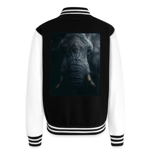 Shadow Elephant Intense Eyes Design - Unisex College Sweat Jacket