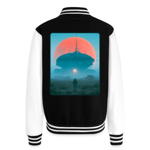 Astronaut Alien Outpost Design - Unisex College Sweat Jacket