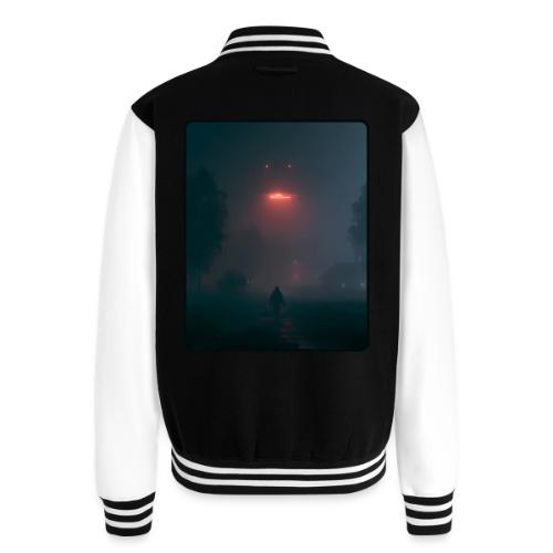 Mysterious UFO Encounter Design - Unisex College Sweat Jacket
