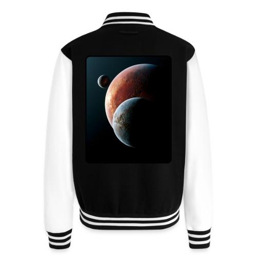 Three Planets Deep Space Design - Unisex College Sweat Jacket