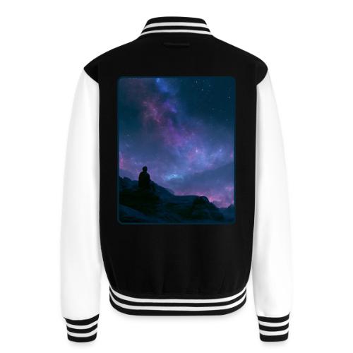 Stargazer Nebula Night Sky Art - Unisex College Sweat Jacket