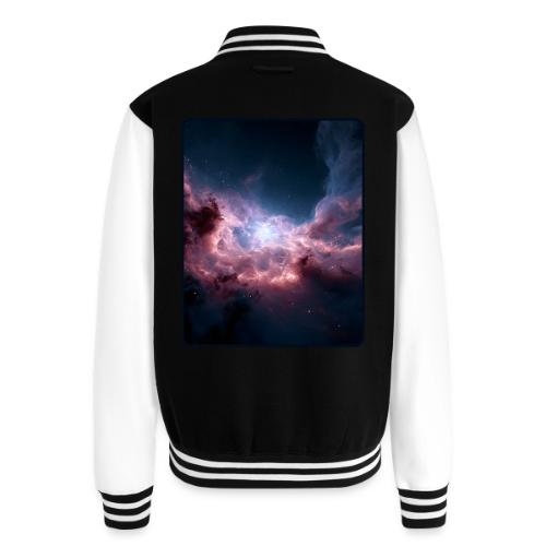 Radiant Cosmic Nebula Artwork - Unisex College Sweat Jacket