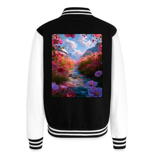 Dreamy Cosmos Valley Landscape Art - Unisex College Sweat Jacket