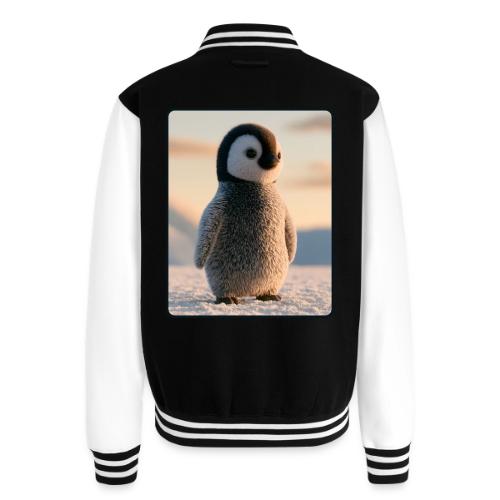 Cute Penguin Chick Sunrise Design - Unisex College Sweat Jacket