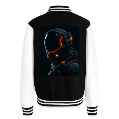Futuristic Astronaut Helmet - Unisex College Sweat Jacket