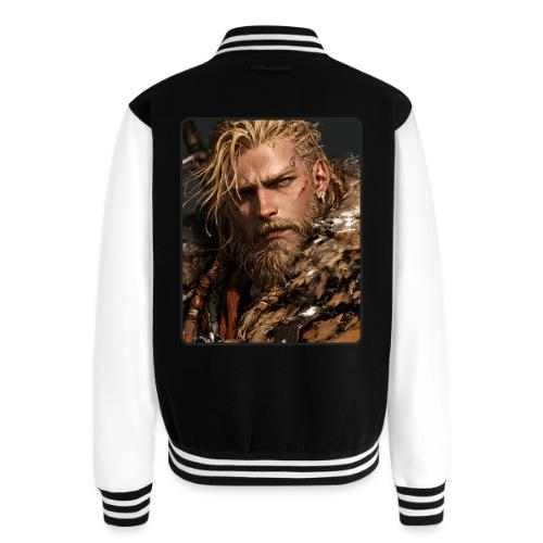 Battle-Scarred Viking Warrior - Unisex College Sweat Jacket
