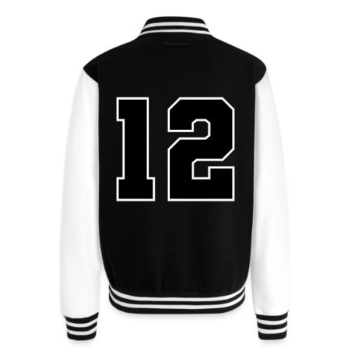 Varsity Number 12 Sports Design - Unisex College Sweat Jacket