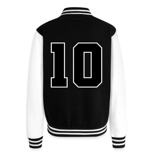 Varsity Number 10 Athletic Design - Unisex College Sweat Jacket