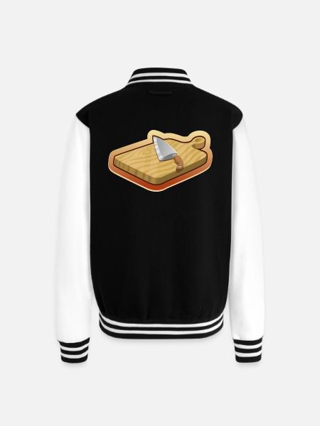 cutting board - Unisex College Sweat Jacket - black/white