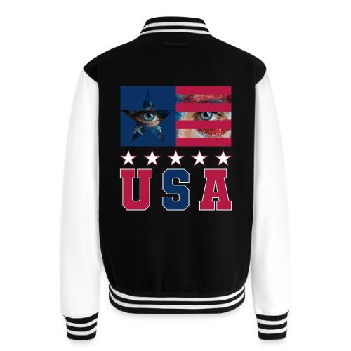 Stars and Vision USA - Unisex College Sweat Jacket