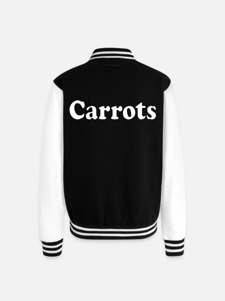 carrots - Unisex College Sweat Jacket - black/white