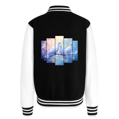 Symbols of Peace and Serenity - Unisex College Sweat Jacket