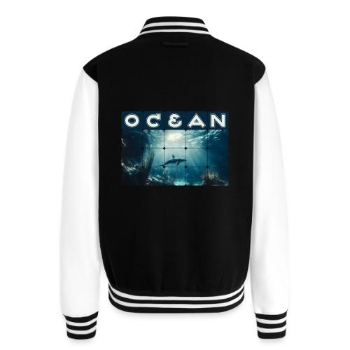 Ocean: Dolphin’s Serenity - Unisex College Sweat Jacket