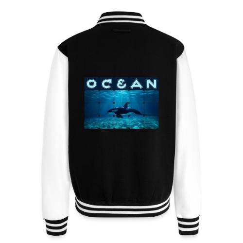Ocean: Orca in Motion - Unisex College Sweat Jacket