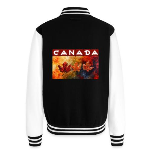 Painted Canada Leaves - Unisex College Sweat Jacket