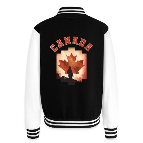 Proud Canadian Shadow - Unisex College Sweat Jacket