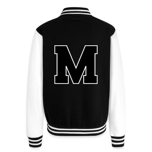 Varsity Letter M Collegiate Alphabet Art - Unisex College Sweat Jacket