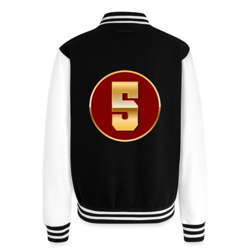 Number 5 in Gold Varsity Font - Unisex College Sweat Jacket