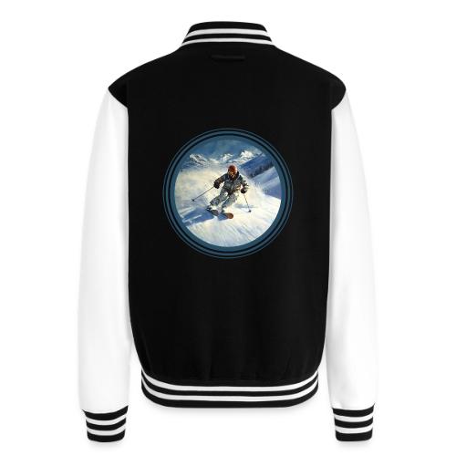 Skiing Power Moves - Unisex College Sweat Jacket