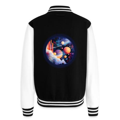 Floating Planetscape - Unisex College Sweat Jacket