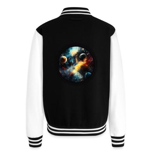 Painted Cosmos of Planets - Unisex College Sweat Jacket
