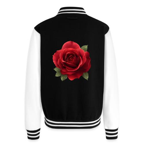 Rose: Crimson Bloom Elegance - Unisex College Sweat Jacket