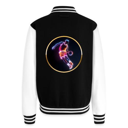 Neon Basketball Player - Unisex College Sweat Jacket