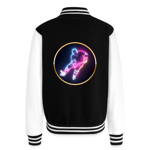 Hockey: Neon Ice Striker - Unisex College Sweat Jacket