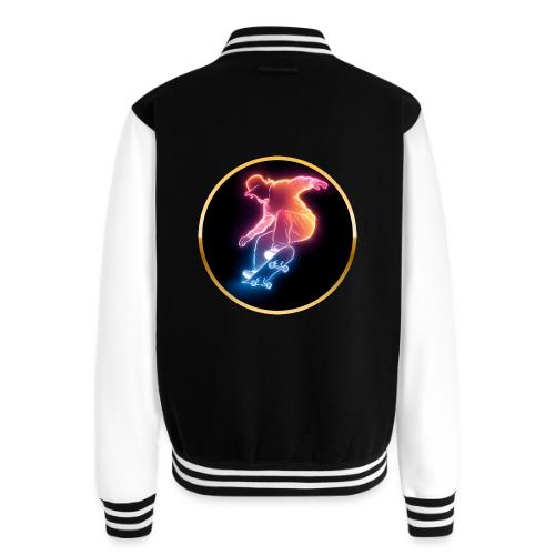 Skateboarding: Golden Trick Rider - Unisex College Sweat Jacket