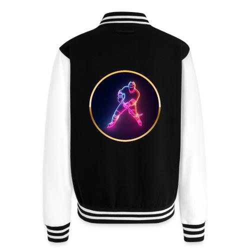 Hockey: Neon Ice Strike - Unisex College Sweat Jacket