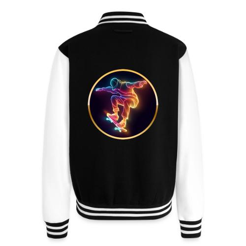 Skateboarding: Midnight Neon Skater - Unisex College Sweat Jacket