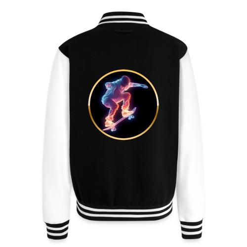 Skateboarding: Neon Skate Orbit - Unisex College Sweat Jacket