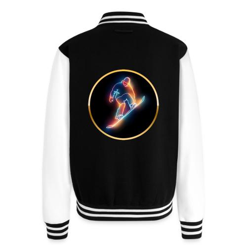 Golden Neon Snowboard - Unisex College Sweat Jacket